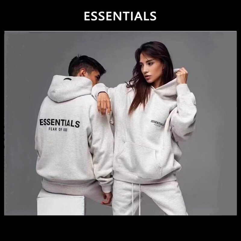 Свитер ESSENTIALS FOG hoodie с капюшоном из утолщенной многослойной ткани Yi Yee Qianxi в том же стиле плюс бархатный свитер-куртка с капюшоном Изображение 1