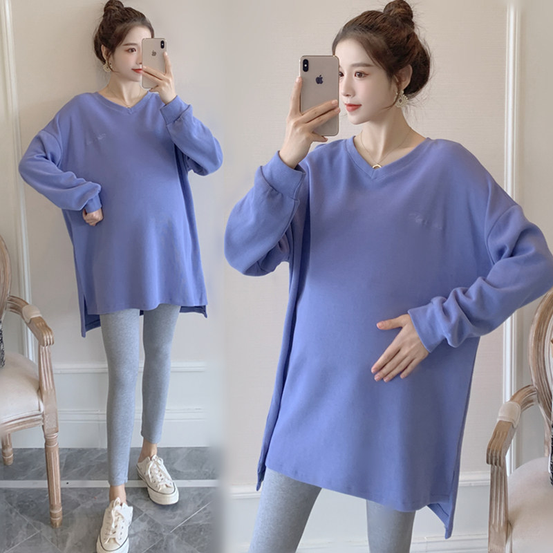 Pregnant women's clothing autumn fashion models 2022 pregnant women's clothing spicy mom personality spring and autumn two sets