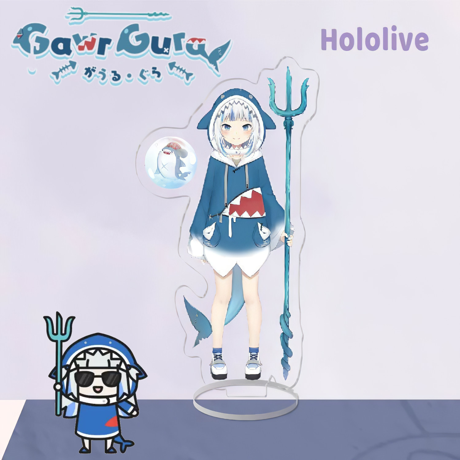 [Buy Two, Get One Free] Hololive Holoen Standee Merchandise Aqua Gura Acrylic Standee