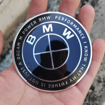 Suitable for the new BMW 50th anniversary car logo black label modified joint limited edition front and rear steering wheel logo hub caps