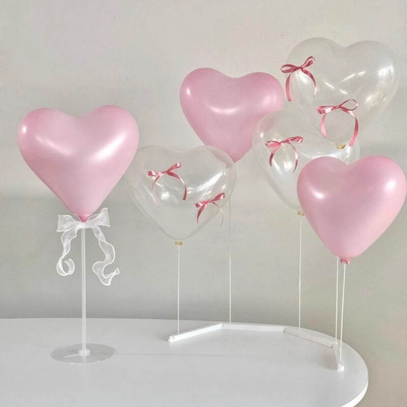 ins Little Red Book Birthday Heart Table Balloon Set Latex Table Decoration Girly Bow Internet Celebrity Qixi Festival Decoration ins Little Red Book Birthday Heart Table Balloon Set Latex Table Decoration Girly Bow Internet Celebrity Qixi Festival Decoration