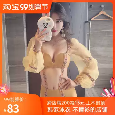 Bikini sexy three-point swimsuit women 2019 new super Fairy Hot Spring swimsuit women winter gathering one