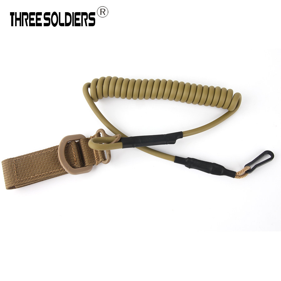 Outdoor multi-function anti-loss key chain Backpack Decorative rope Tactical waist hang Elastic anti-grab rope