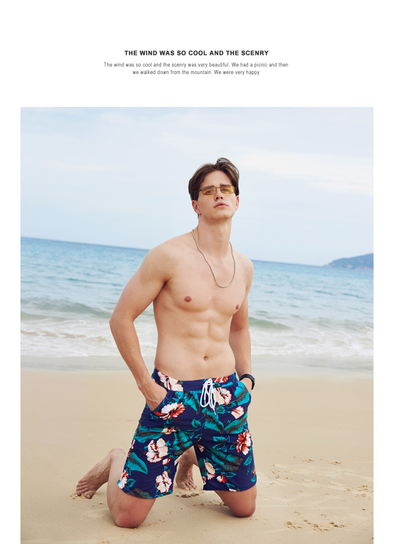 Đồ bơi đi biển cho nam đi biển Kỳ nghỉ dưới nước Xu hướng chảy nhanh Quần short nam Loose Five People Spa Set 	mua quần áo đi biển nam	
