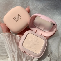 Powder cake holdlive gingerbread man soft light oil control make-up dry and wet concealer waterproof and sweat-proof lasting