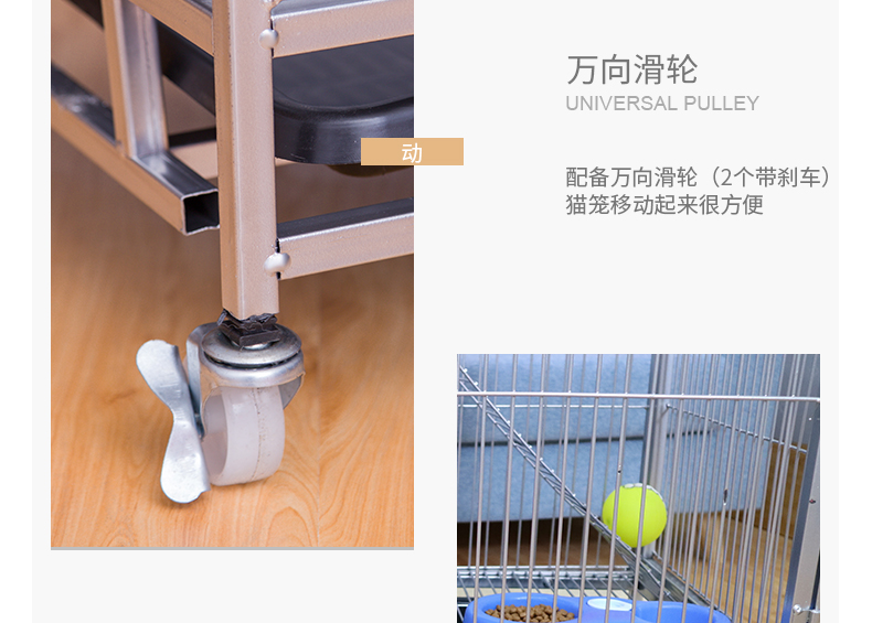 Mèo lồng mèo biệt thự hai tầng ba tầng đặc biệt cung cấp mèo nhà mèo xả rác với nhà vệ sinh lớn mèo nhà lồng - Cat / Dog hàng ngày Neccessities bình nước cho chó lớn