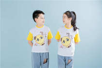 Meng baby travel home small star star star monitor clothing print T-shirt Shanghai T-shirt cotton creative boy girl