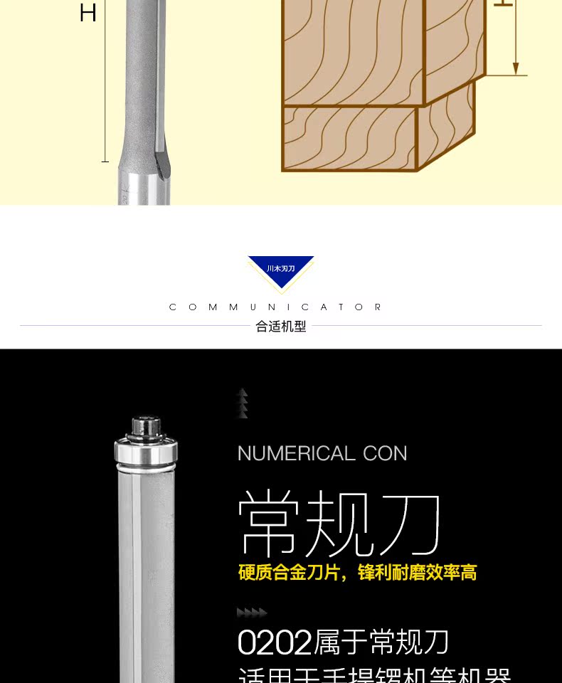 Lưỡi dao Chuanmu có dao cắt tỉa mang Dao cắt tỉa dài 1/2 chế biến gỗ chuyên nghiệp công cụ cắt dao phay 0202 - Dụng cụ cắt mũi khoan gạch