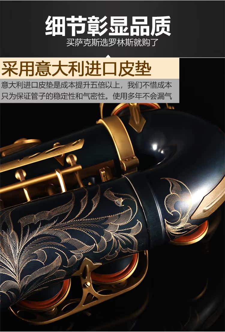 Nhạc cụ Caroline Alto E-saxes của Rollins Những người mới bắt đầu chơi nhạc phổ thông d608 - Nhạc cụ phương Tây kèn harmonica