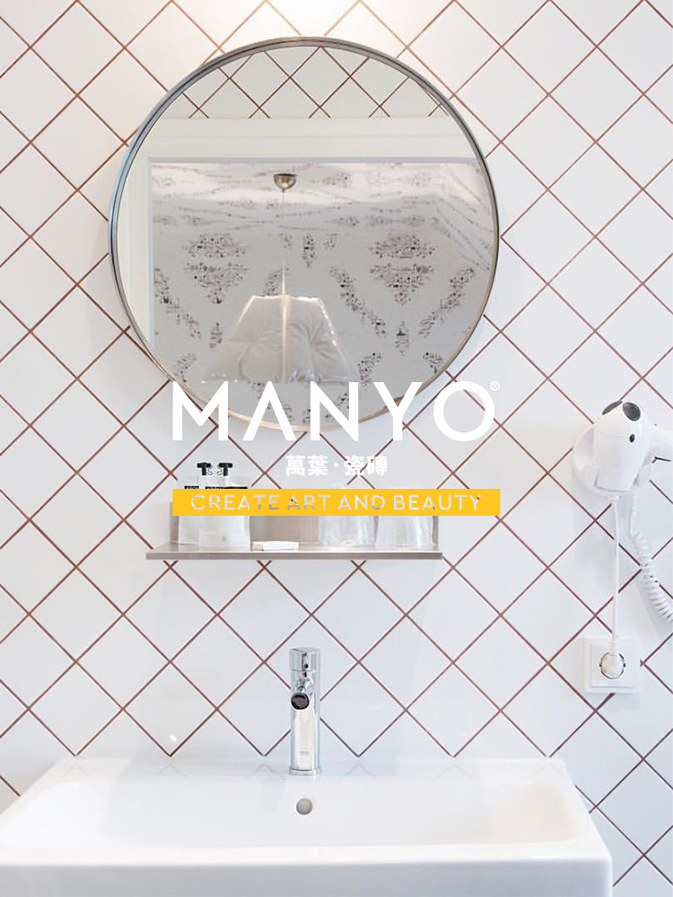 Nordic lattice small white brick kitchen pure white nine-palace grid ceramic mosaic Large shower powder room wall brick