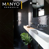 20x20mm minimalist black glass mosaic modern bathroom interior wall pool wall floor tile GLASSMOSAIC