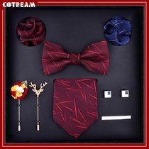 Wedding tie mens dress Business red black student professional marriage groom Korean hand tie suit wide