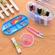 Household sewing box set hand-sewn portable small sewing kit female student dormitory plastic thread box