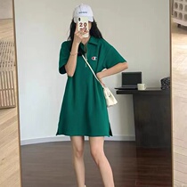 champon Champion polo collar dress Dress Conspiculess Embroidered Sports Dress 2022 Summer Short Sleeve Skirt Tide