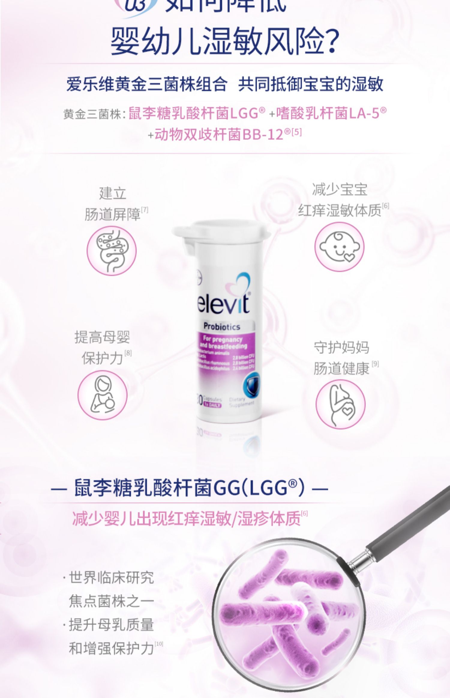 【爱乐维】Elevit进口澳版爱乐维益生菌