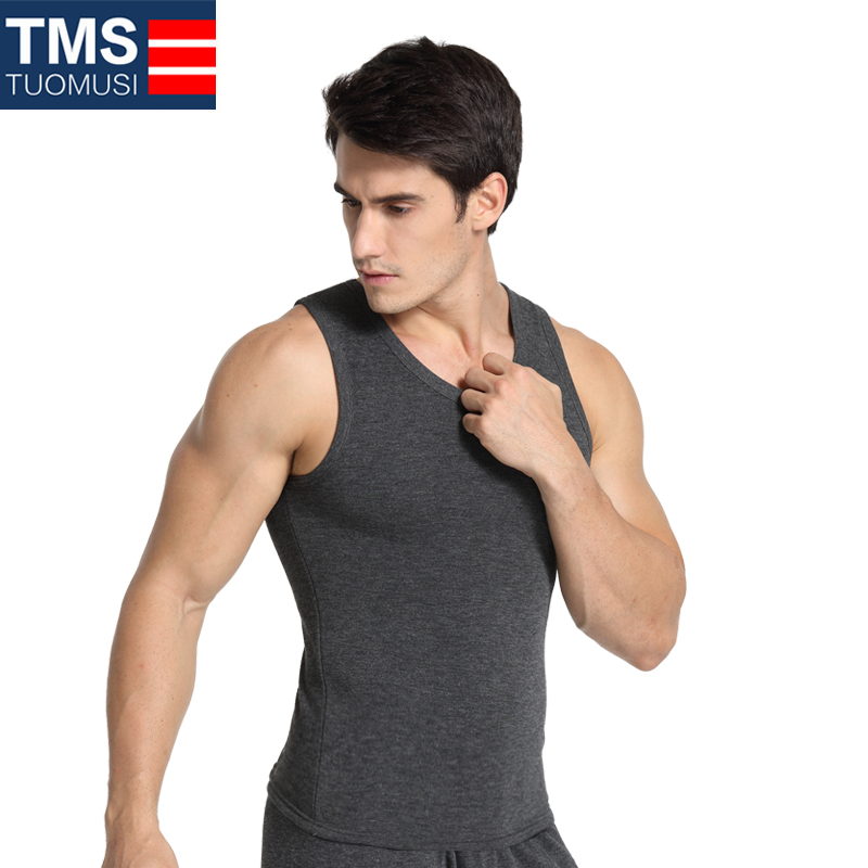 Mens ấm vest cộng nhung cộng dày trẻ nam loại cơ thể xây dựng hai lớp bông áo giáp chặt chẽ thủy triều mùa thu đông.