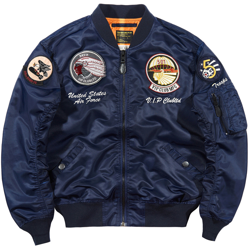 Vip Spring Ma1 Bomber Jacket Men's American Retro Baseball Jacket Oversized Loose Embroidered Workwear Coat Trendy