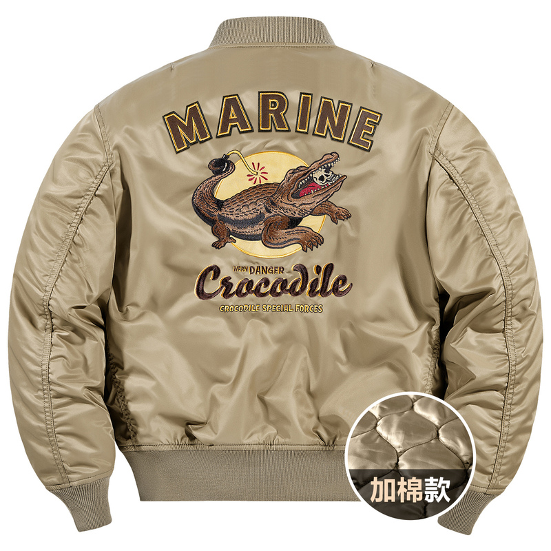 Vip Trendy American-Style Bomber Jacket Cotton Coat for Men, Winter Thickened Vintage Embroidered Baseball Jacket Cotton Outerwear Vip Trendy American-Style Bomber Jacket Cotton Coat for Men, Winter Thickened Vintage Embroidered Baseball Jacket Cotton Outerwear