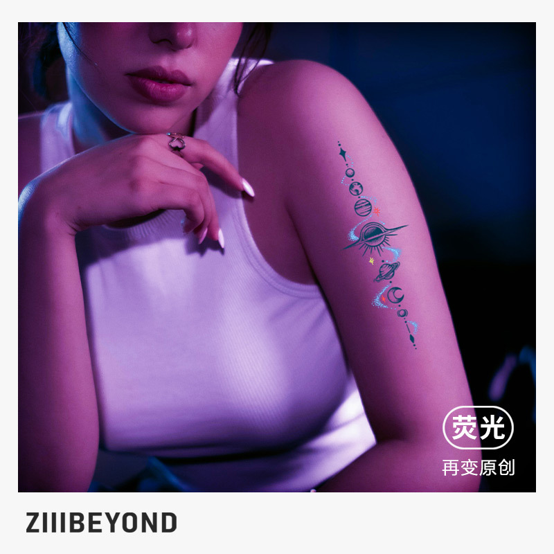 Colorful Fluorescent Tattoo Stickers for Men, Waterproof, Long-Lasting, High-End Stickers, Popular in Nightclubs, Cool and Glowing Tattoos Colorful Fluorescent Tattoo Stickers for Men, Waterproof, Long-Lasting, High-End Stickers, Popular in Nightclubs, Cool and Glowing Tattoos
