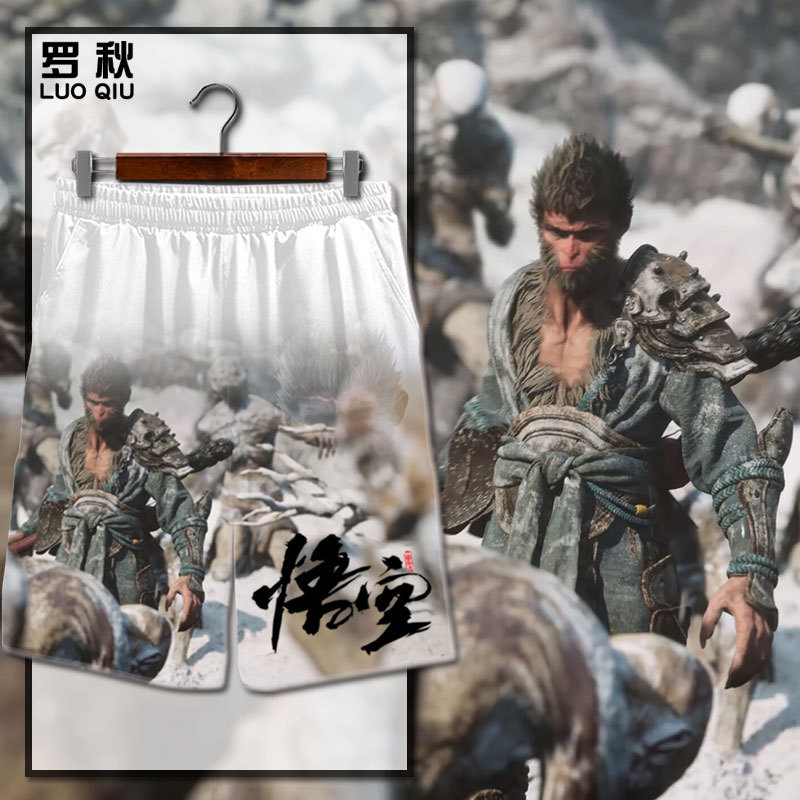Black Myth: Wukong Game Merchandise Quick-Drying Shorts Men's Five-Point Shorts Beach Shorts Casual Shorts Sports Shorts Mid-Length Shorts