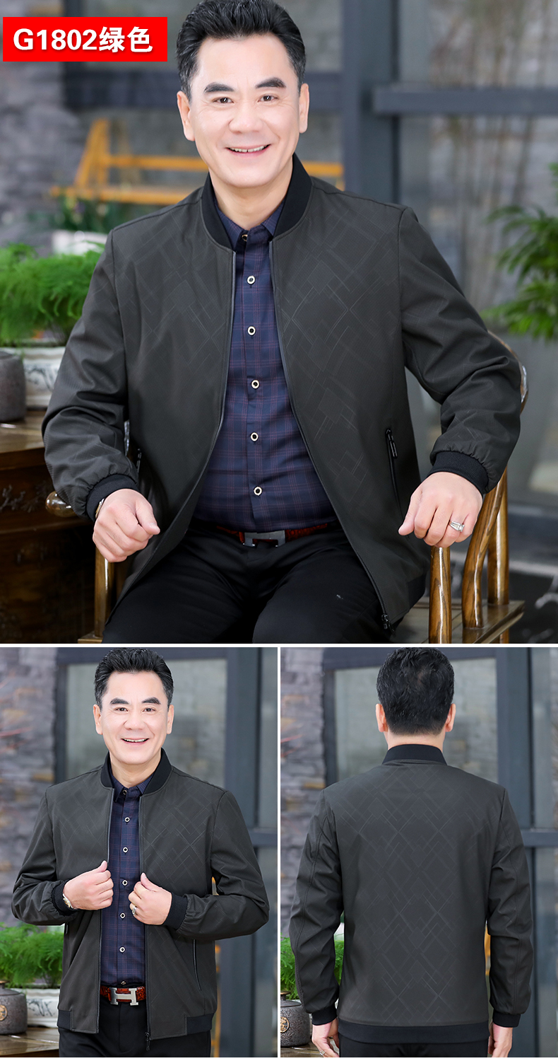 Áo khoác mới cho cha mùa xuân 40-50 tuổi trung niên mùa xuân và mùa thu áo khoác mỏng nam giản dị bố thường áo khoác dáng dài