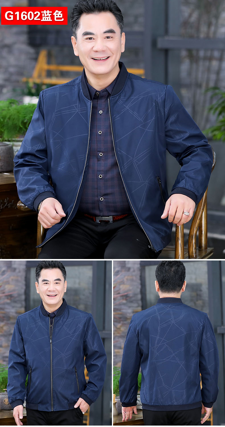 Áo khoác mới cho cha mùa xuân 40-50 tuổi trung niên mùa xuân và mùa thu áo khoác mỏng nam giản dị bố thường áo khoác dáng dài