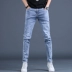 2020 phiên bản mới của Hàn Quốc quần dài denim co giãn thẳng mùa xuân và mùa hè thương hiệu thời trang chân thon - Quần jean Quần jean