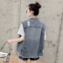 Balladine denim vest nữ 2019 mùa thu mới phiên bản Hàn Quốc của áo vest không tay rộng vest ngắn - Áo vest