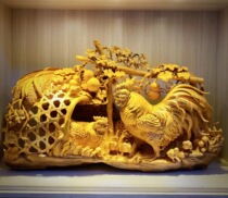 Thuja root carving ornaments aged with the type of Ebony Jinsi Nan beautiful living room large natural original ecological too wood carving