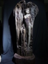 Boutique Taihang cliff cypress ornaments gloomy wood beauty living room logs natural with the type of living room carving tree root wood carver