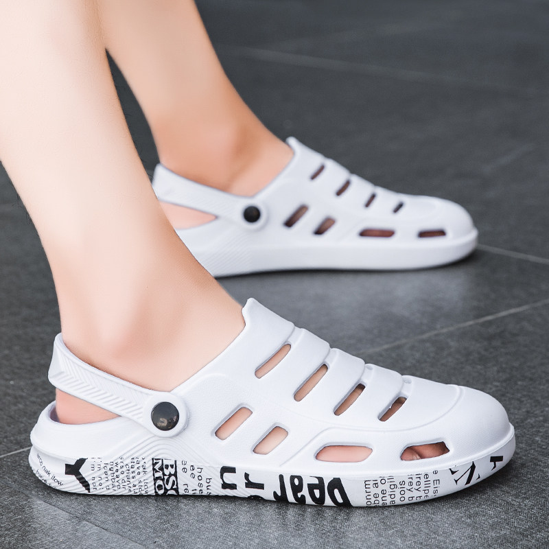 Dongle Shoes Men's Summer Dual-use Non-slip Soft Bottom Half Slipper Male Tide 2020 New Outwear Beach Shoe Baotou Sandal Girl