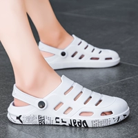 Тапочки в стиле Crocs, нескользящие мужские тапочки, пляжная обувь, босоножки, мягкая подошва, коллекция 2023 года, подходят для носки на улице, закрытый носок