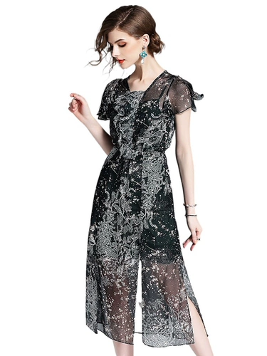 Летний длинный комплект, делается под заказ, средней длины, короткий рукав