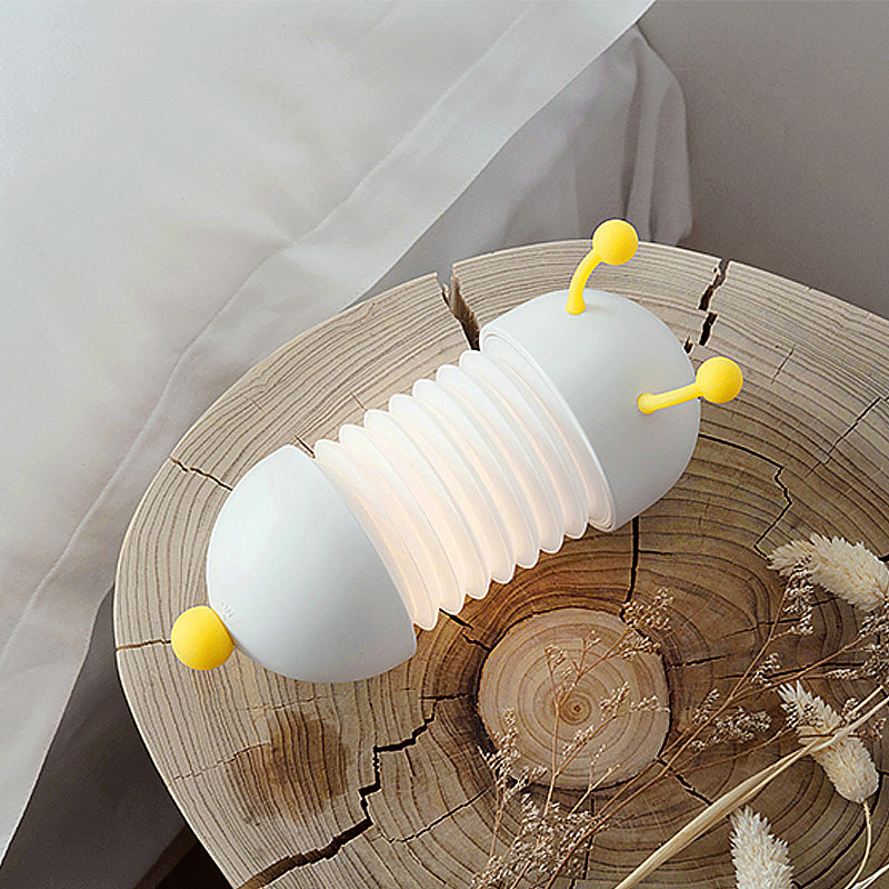 Caterpillar rechargeable night light dimming children's room bedroom bedside sleep sleep baby feeding eye protection soft light