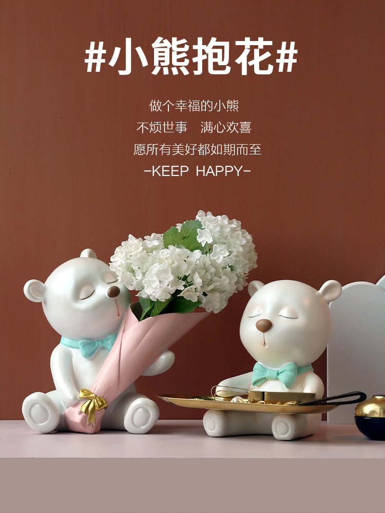 Bear Vase Ornament Soft Decoration Wedding Wedding Decoration