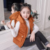 Áo vest nữ cotton ngắn bằng vàng nhung 2018 mới mùa thu đông trẻ em trẻ em phiên bản Hàn Quốc của áo khoác nước ngoài áo khoác trẻ em nam 12 tuổi Áo ghi lê