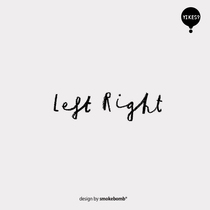 smokebomblab kids text series left right creative tattoo stickers