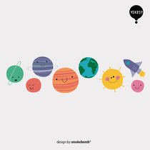 smokebomblab kids cosmic series planet sun earth science waterproof tattoo stickers