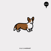 smokebomblab kids Corgi Short Legs Corgi Waterproof Tattoo Sticker