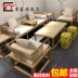 Nguyên Đán sofa gỗ kết hợp phòng khách sofa ghế giải trí đàm phán đơn hiện đại sofa gỗ Zen - Ghế sô pha Ghế sô pha