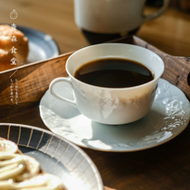 < Qingsen Cafeteria > Japan France Deshau lières relief fruit white porcelain coffee cup disc tray