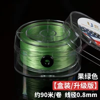 [Усовершенствованная квадратная коробка] Плоская эластичная нить фруктово-зеленого цвета/каждый рулон около 90 метров