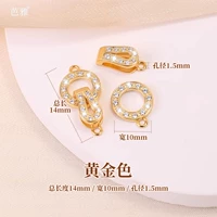 Алмазок-в 925 стерлингового серебряного золота пряжка соединения