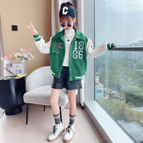 Childrens clothing thickened wool sweater in autumn 2021 new foreign air girl clip cotton jacket autumn winter CUHK children blouses