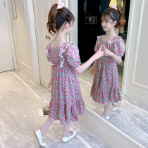 2022 Summer Dress New Ocean Gas 6 Girl Dress Girl Dress 9 CUHK Childrens Summer Break Flowers 10 Princess Dresses 12 Years Old