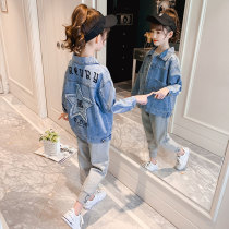 Childrens Clothing Denim Jacket 2021 Autumn Dress New Ocean Qi Woman Great Boy Trendy Spring Autumn Jacket Cardio-red Blouse