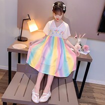 Girl Hanfu Summer Foreign Air Super Fairy Dress Middle Country Wind Children Summer Clothing Ancient Dress Little Girl Princess Dress