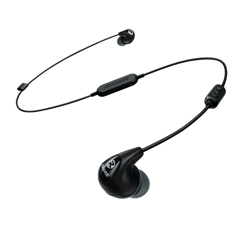 Шур SE112-BT1 Bluetooth наушники, высокий уровень звукоизоляции, спортивная модель, MMCX адаптация наушника, чип Qualcomm, водонепроницаемость IPX4