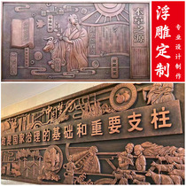 Forged copper relief manufacturers customize large-scale fiberglass relief murals campus cultural background walls brass and copper reliefs