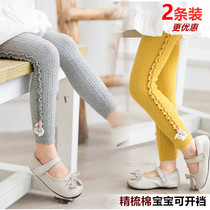 Female Baby Pure Cotton Panty Pants Socks Spring Autumn Thin children 1-3-year-old girl beats bottom pants 2 Baby open crotch one-piece socks